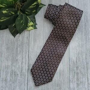 Ermenegildo Zegna multicolor geometric 100% silk men's necktie